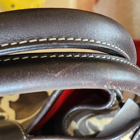 Dooney & Bourke Giraffe Print Shoulder Bag - Brown and Black - Picture 13 of 15